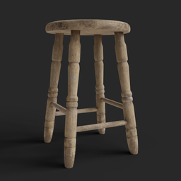 Dirty Wooden Stool