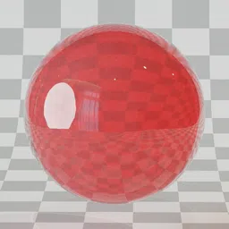 High-resolution PBR Advanced Glass material for 3D models in Blender, with realistic red tint and light refraction.