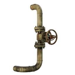 Pipes hanged on the wall