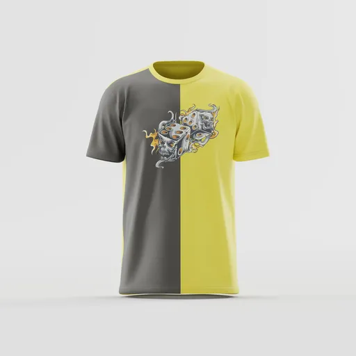 Skull Dice Split Graphic Tee