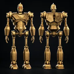 Damage Gold Giant Robot