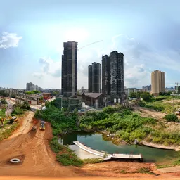 Highsky cloud building yellow mud