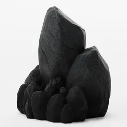 Cliff Rock Sharp Black