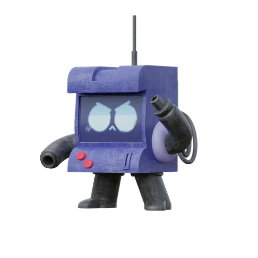 Detailed Blender 3D toy robot model with high-quality textures, ideal for animation and rendering.
