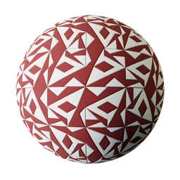 High-quality PBR material for 3D modeling with a geometric pattern, suitable for Blender and other 3D applications.