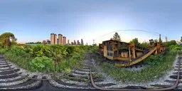 Old Train Station Truck Sunset