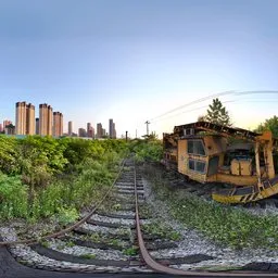 Old Train Station Truck Sunset