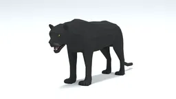 Low Poly Black Panther