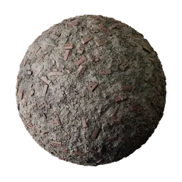 Ground with bricks