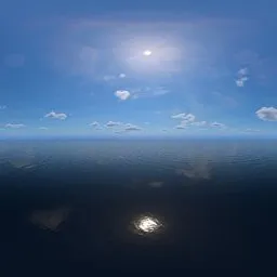 The clear sky during the day