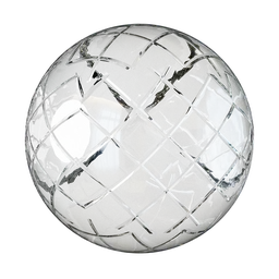 Cut glass (diamond grid pattern)