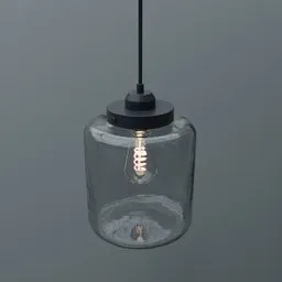 Glass jar pendant ceiling light