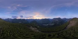 Aerial Mountain Twilight Sky