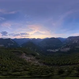 Aerial Mountain Twilight Sky