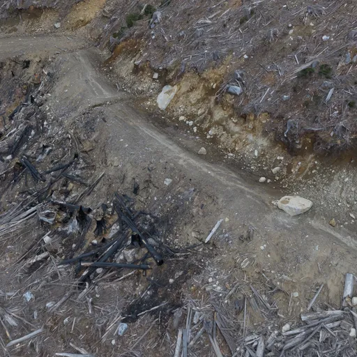 Dirt Road Mountain Clearcut Photoscan