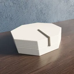 Octagonal 3D model of a woven pattern decorative box designed for Blender artists.
