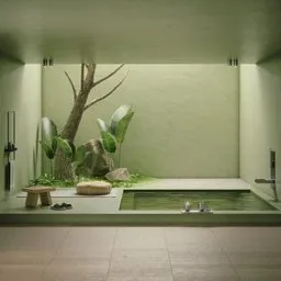 Minimalist Zen Bathroom Scene