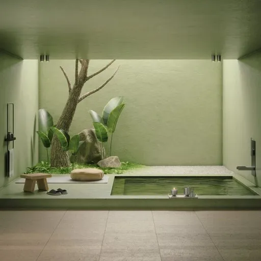 Minimalist Zen Bathroom Scene