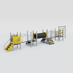 Long fitness playground set