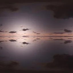 Moody Sunset Cloud Reflection