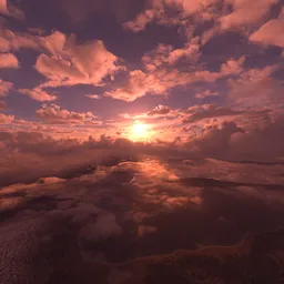 Pink Mountain Sunset Aerial