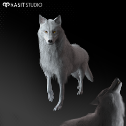 White Wolf (animated & rigged)