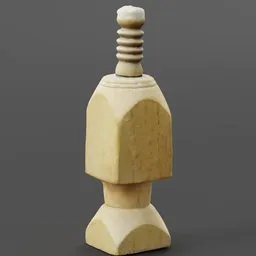 Carved Wooden Bottle