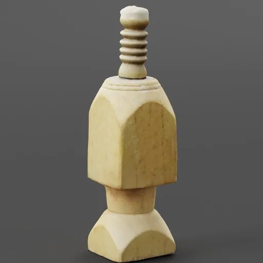 Carved Wooden Bottle