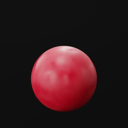 Red high-visibility 3D model of a street hockey ball with a durable design optimized for Blender graphics.