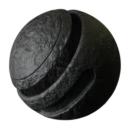 Black Chiseled Rock