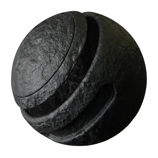 Black Chiseled Rock