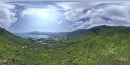 Green tree mountain cloud bluesky