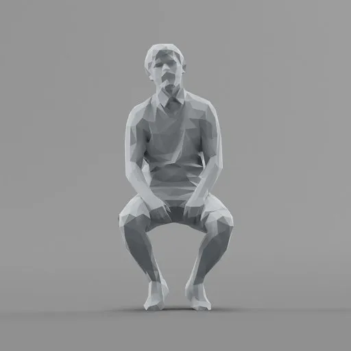 Lowpoly Male Sitting