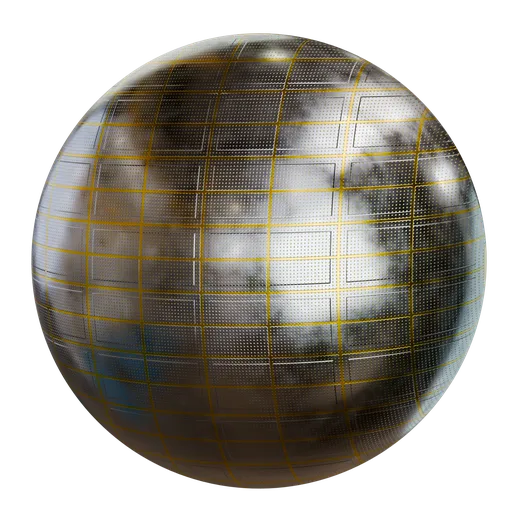 Sophisticated procedural metal wall material, ideal for 3D rendering and PBR applications in Blender.
