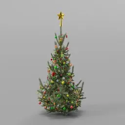 Christmas Tree Decorated Sml Var