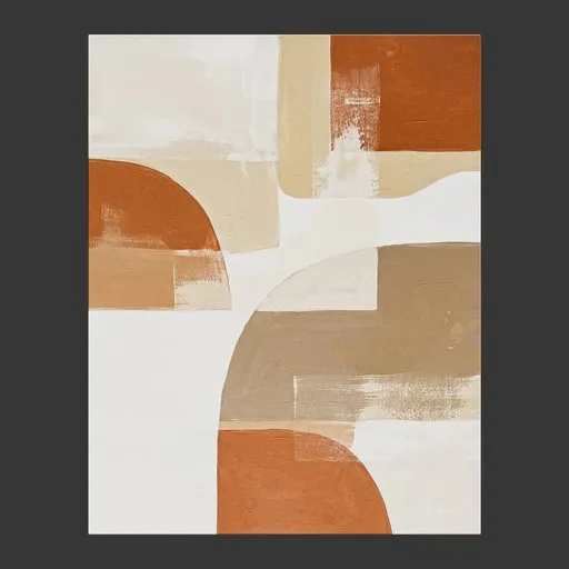 Abstract Painting - Organic Terracotta