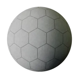 Hexagon Scored Concrete