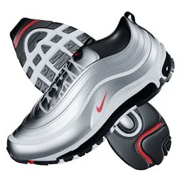 "Get your nostalgia on with the Nike Air Max 97 OG 3D model, digitally rendered with highly reflective surfaces and rounded shapes. The limited time offer includes a 90s inspired design in silver, black, and red, complete with Thunderstrike and depth detailing. Centred in the image, this Blender 3D asset is buff and top-rated for all your footwear needs."