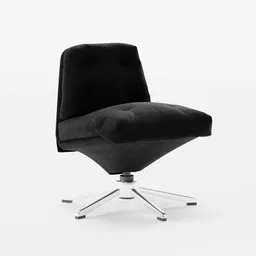 Wide Cloth Swivel chair