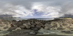 Cloudy Day City Beach