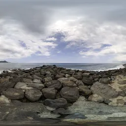 Cloudy Day City Beach