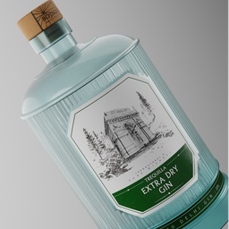 Extra dry GIN bottle