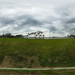 Cloudy green meadow HDRI