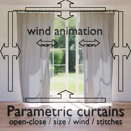 Curtain Parametric animated