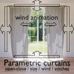 Curtain Parametric animated