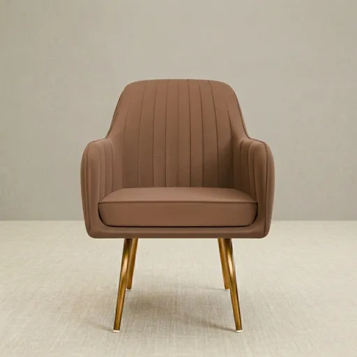 Brown Velvet Chair