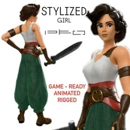 Stylized Girl Warrior