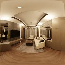 Hotel Suite Lounge Night