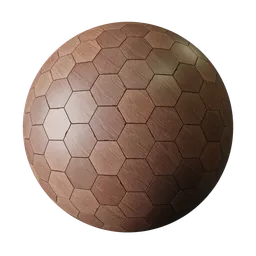 Hexagonal wooden tiles