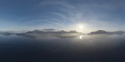 Mountain Landscape Foggy Evening